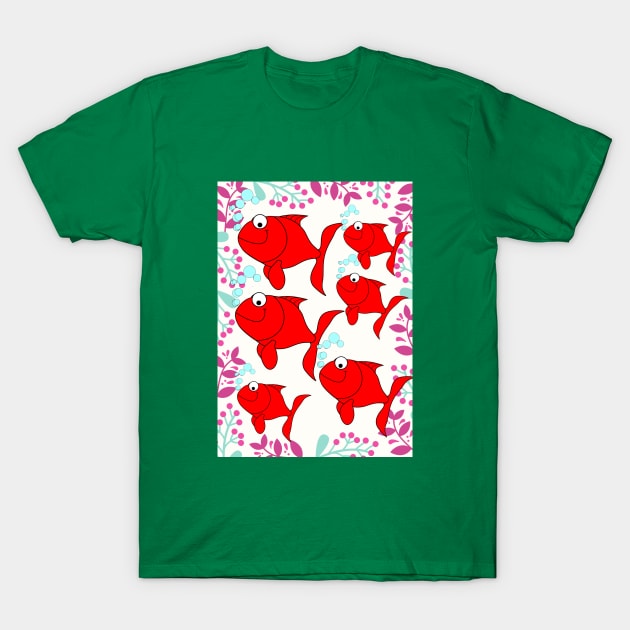 Fish in the water T-Shirt by SIVO ART DESIGNS